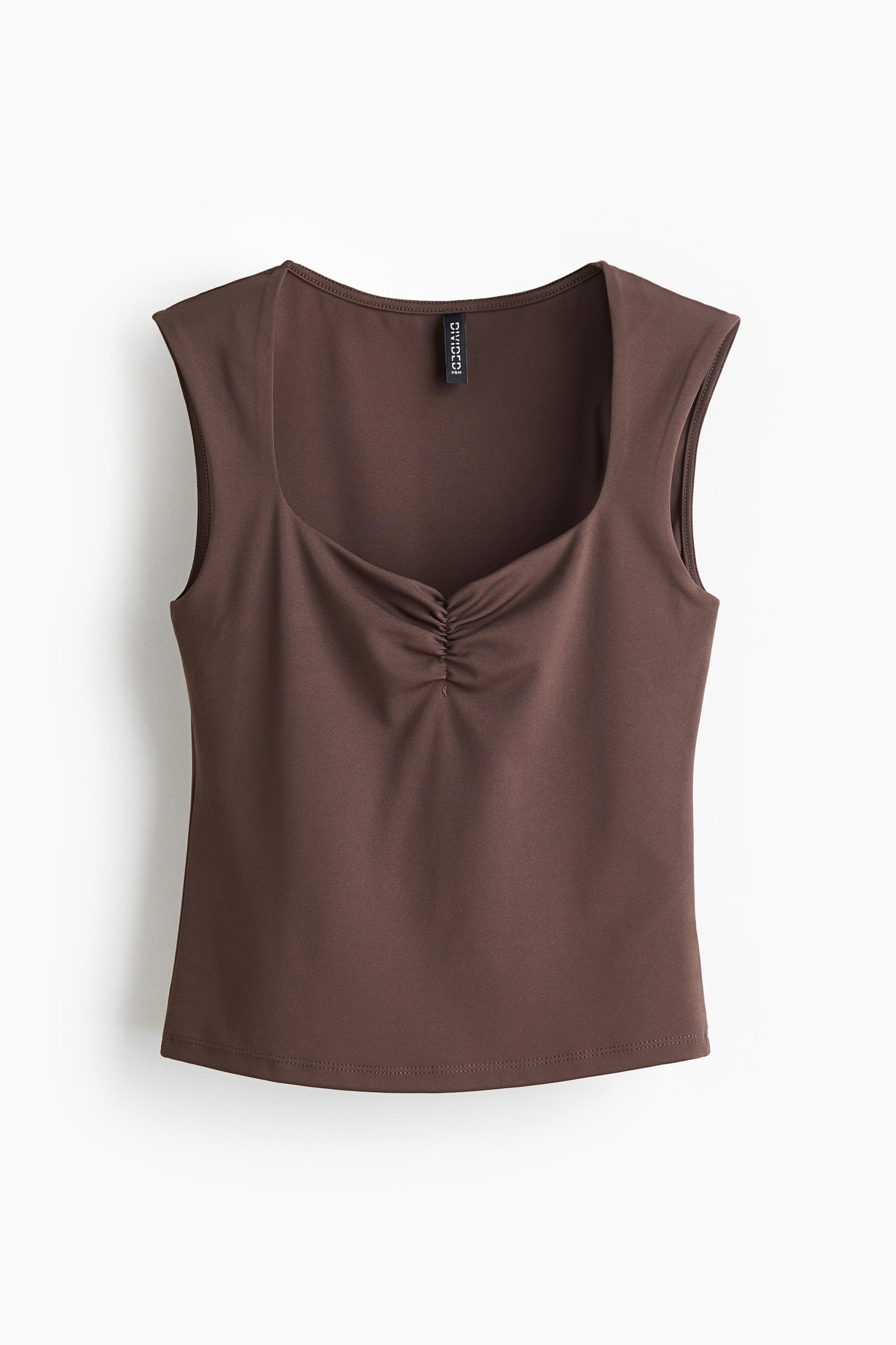 Gathered vest top Brown