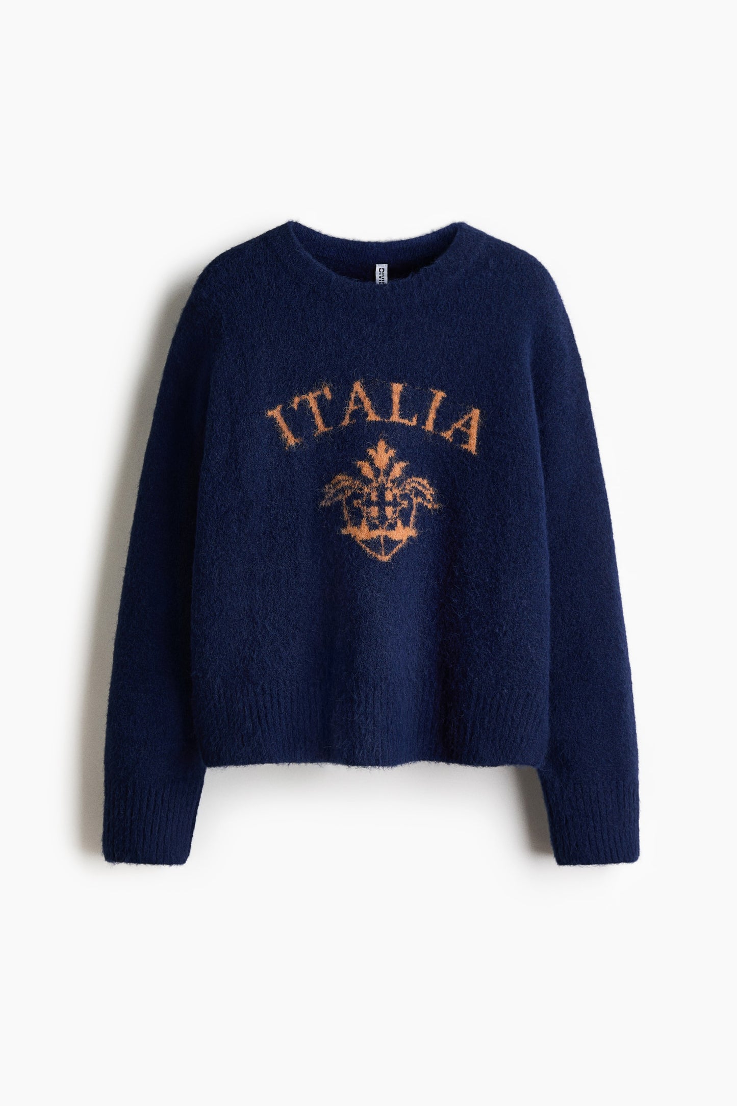 Jacquard-motif jumper Dark Blue