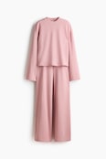 2-piece jersey top and trousers set Pink