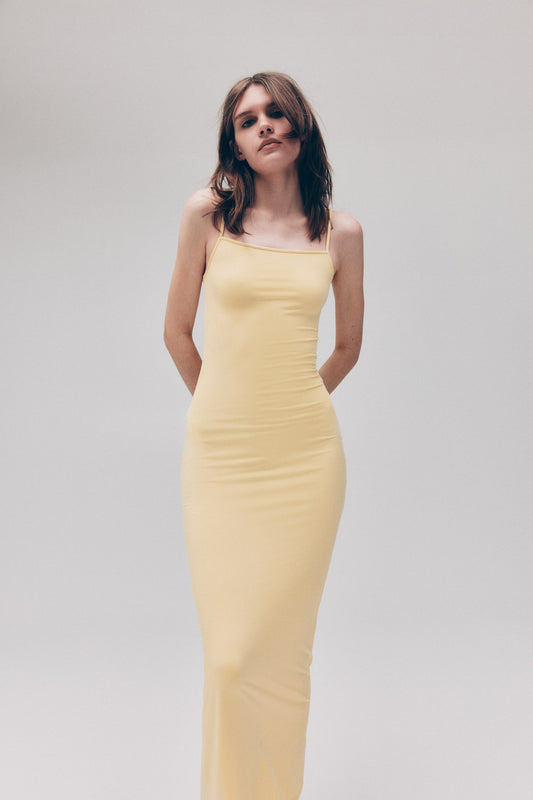 Maxi strappy dress Yellow