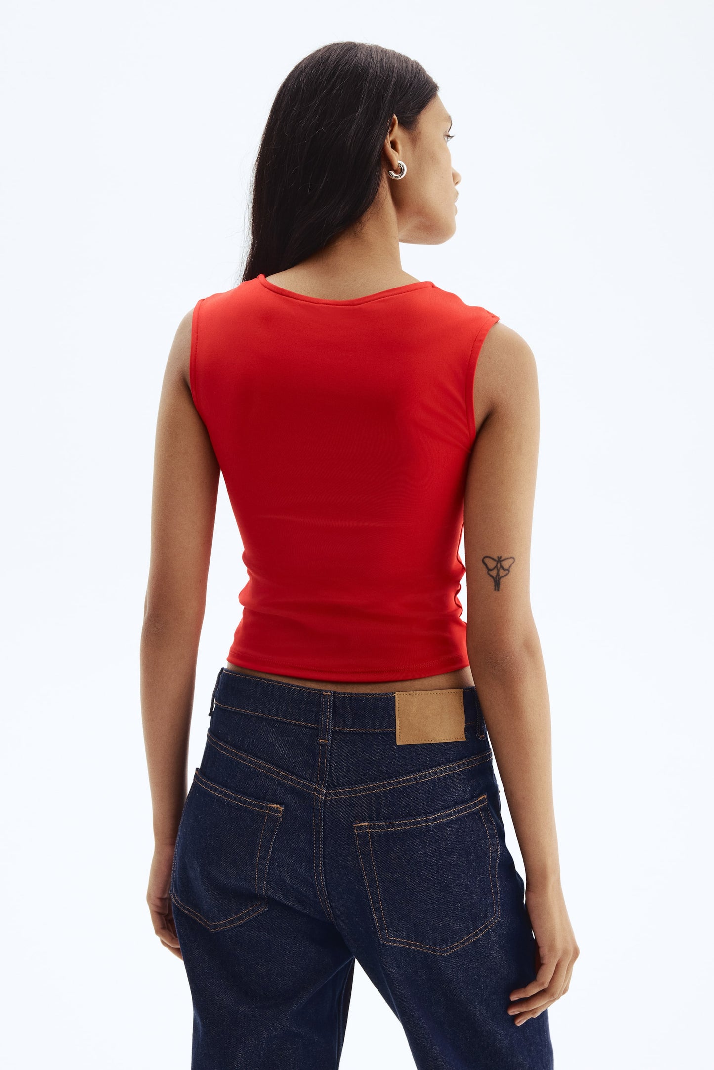 Gathered vest top Bright Red