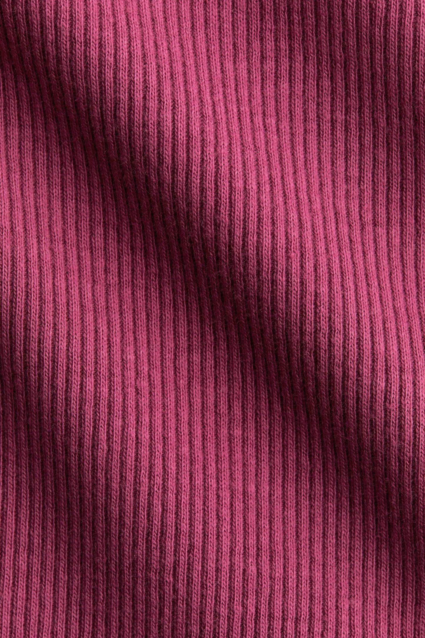Ribbed boat-neck top Cerise