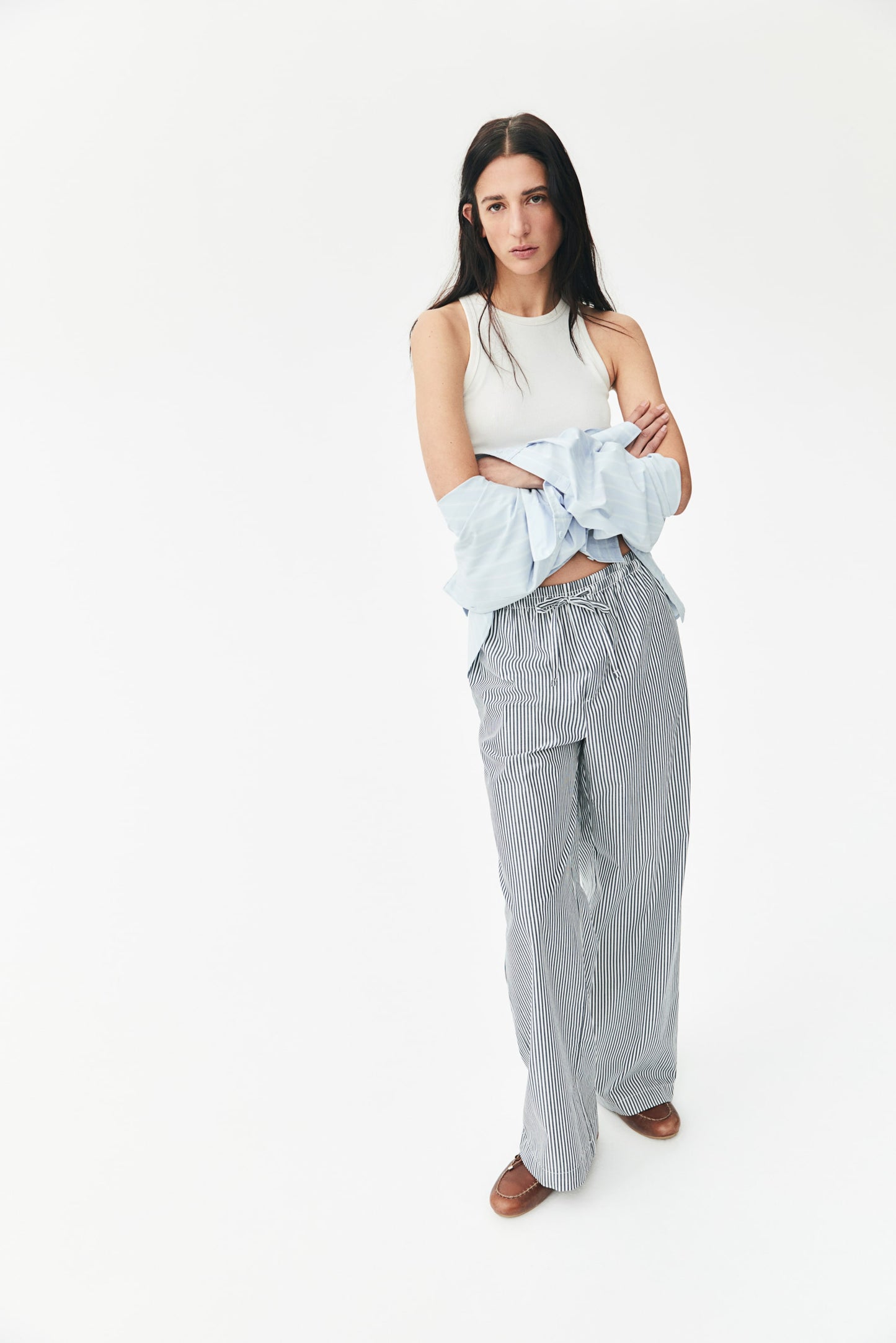 Cropped vest top White