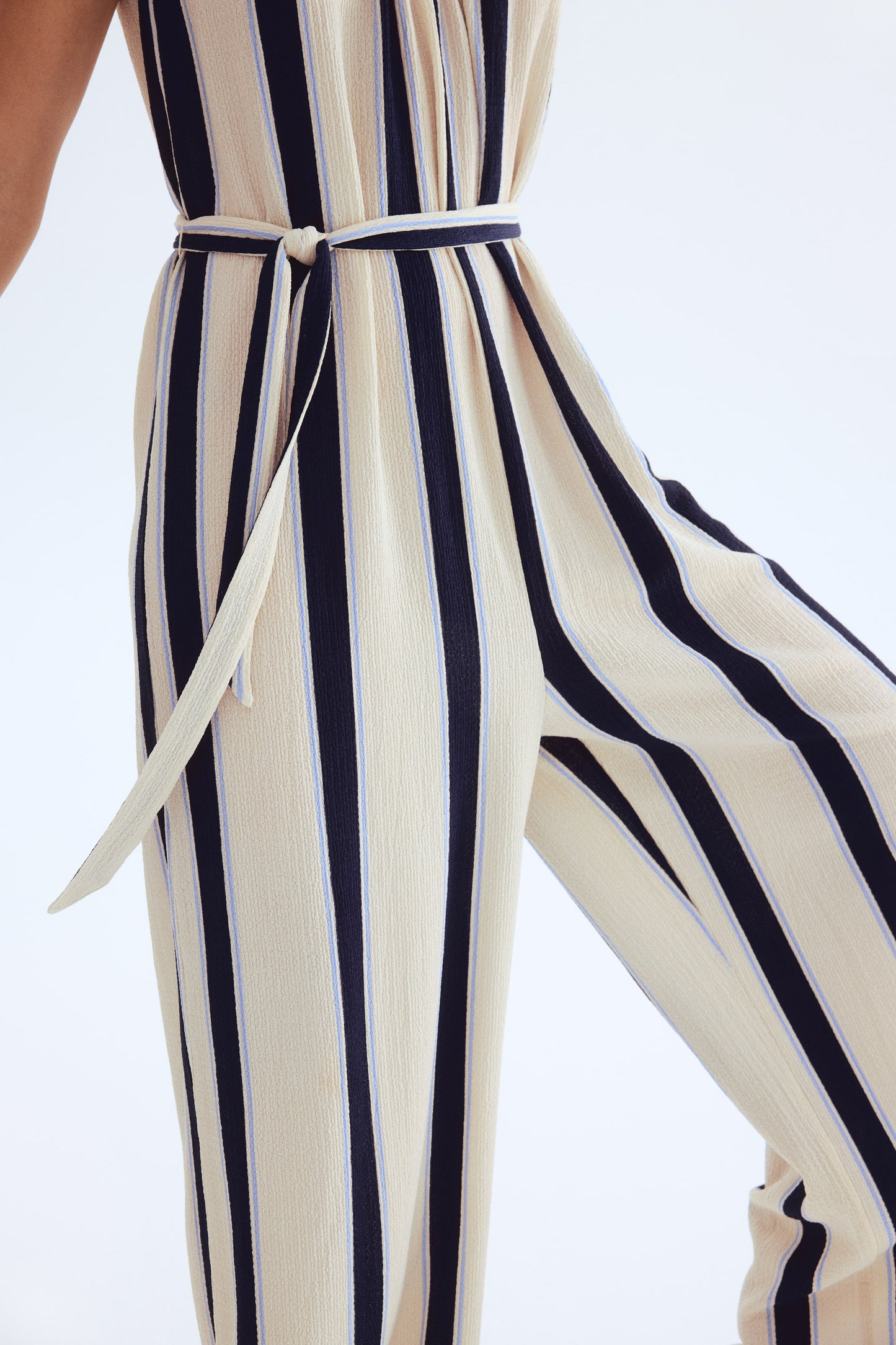 Tie-belt jumpsuit