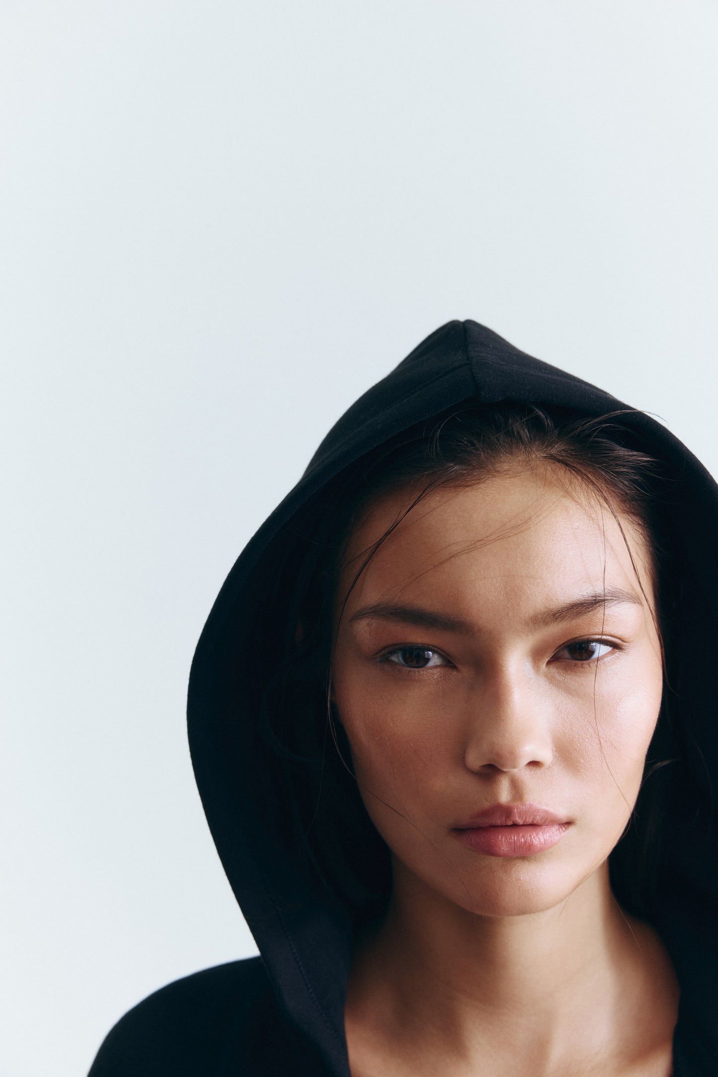 Zip-through hoodie Black