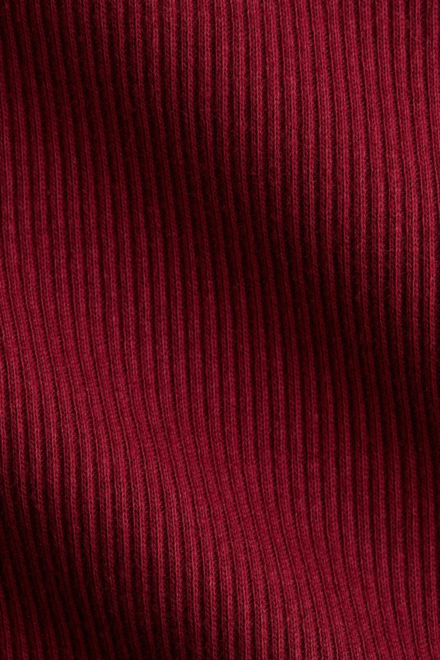 Ribbed boat-neck top Red