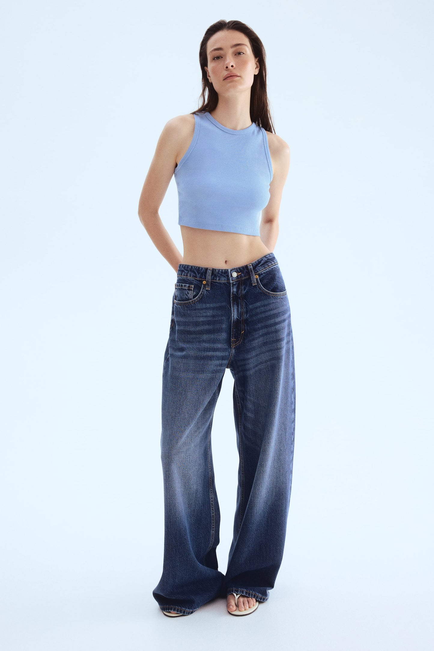 Cropped vest top