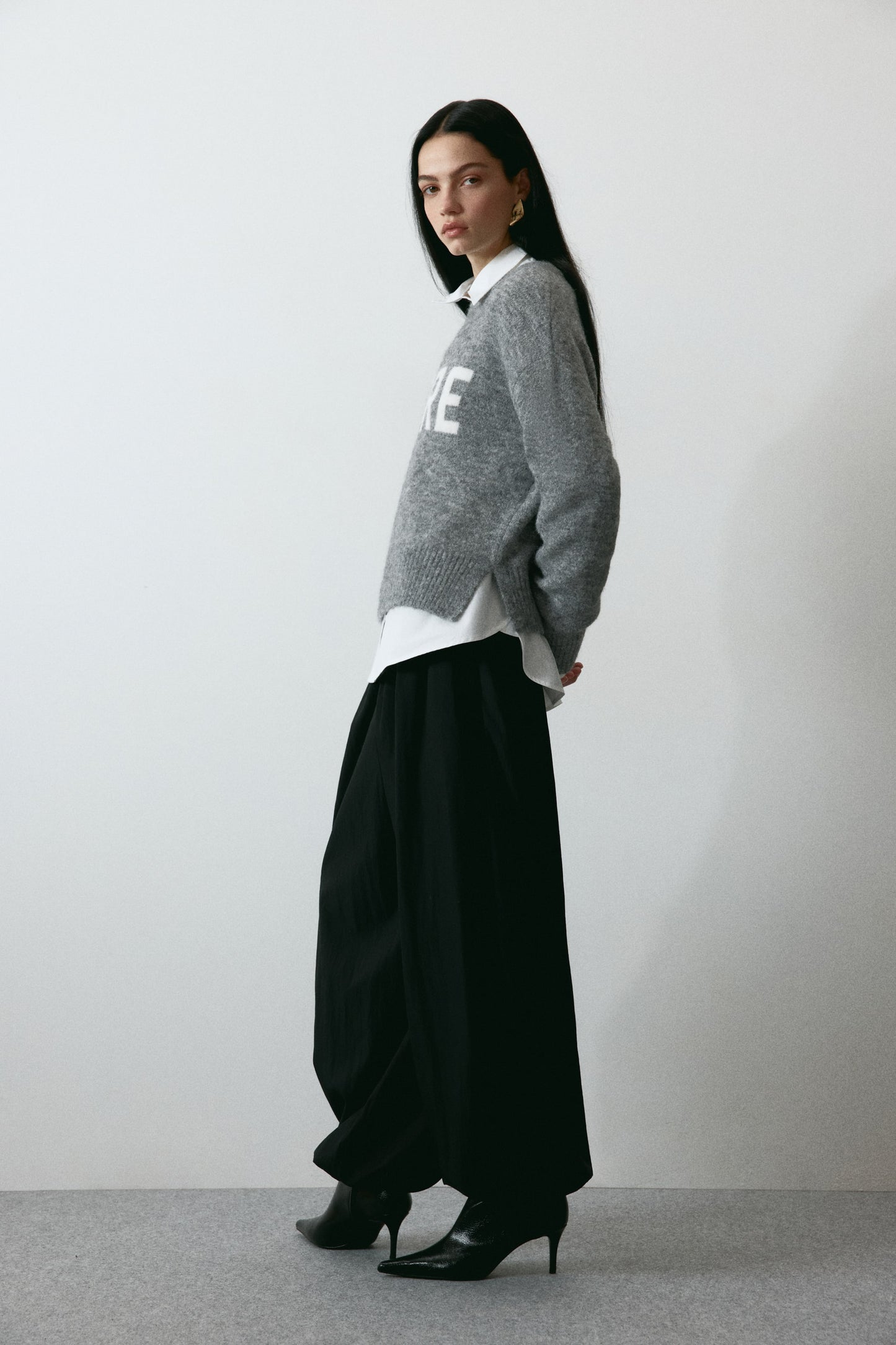 Jacquard-motif jumper Grey