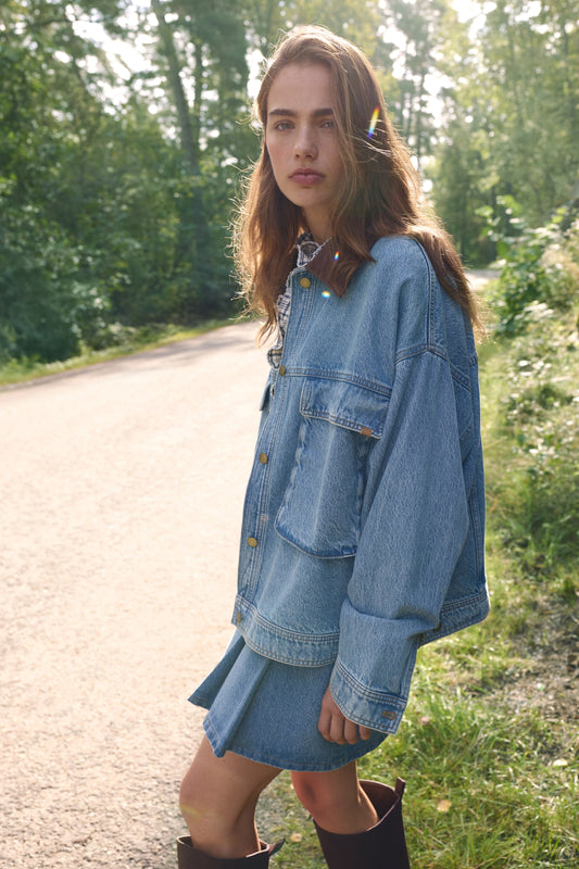 Oversized denim jacket
