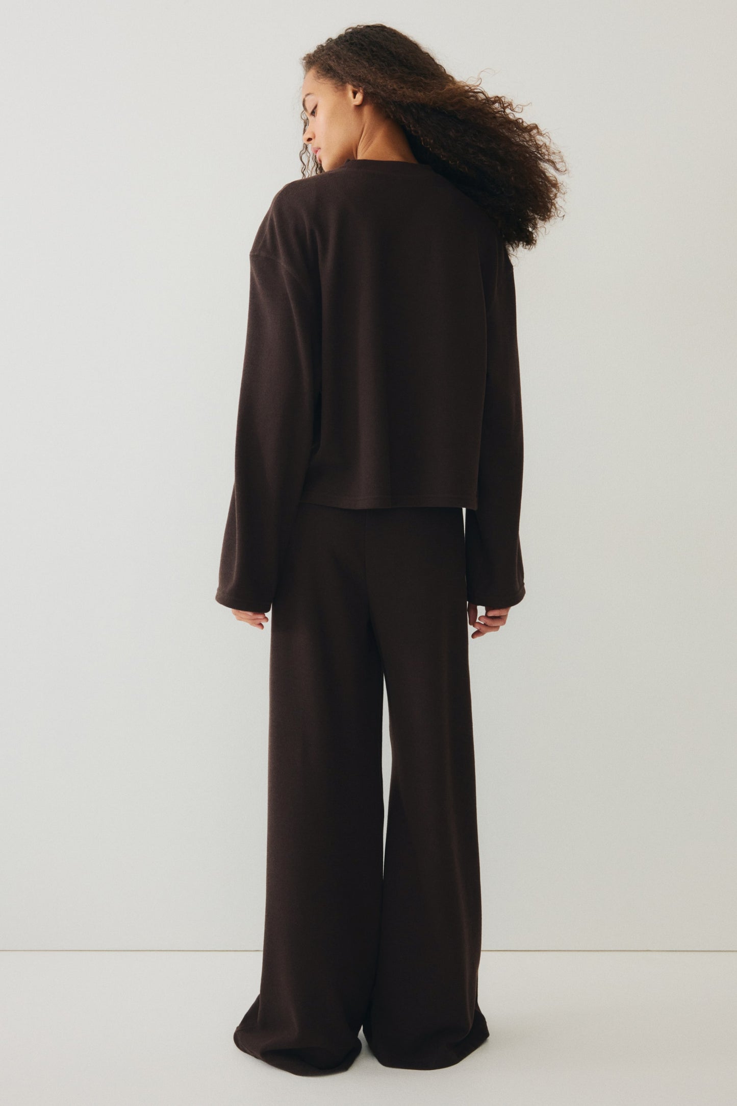 2-piece jersey top and trousers set