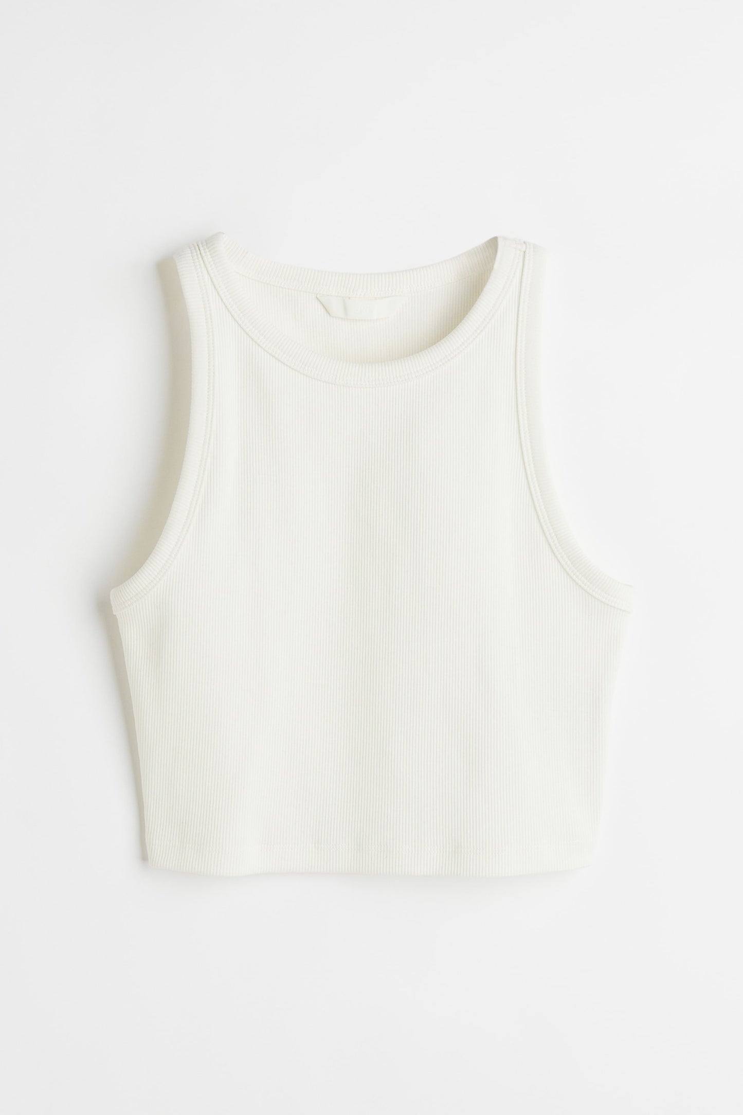 Cropped vest top White