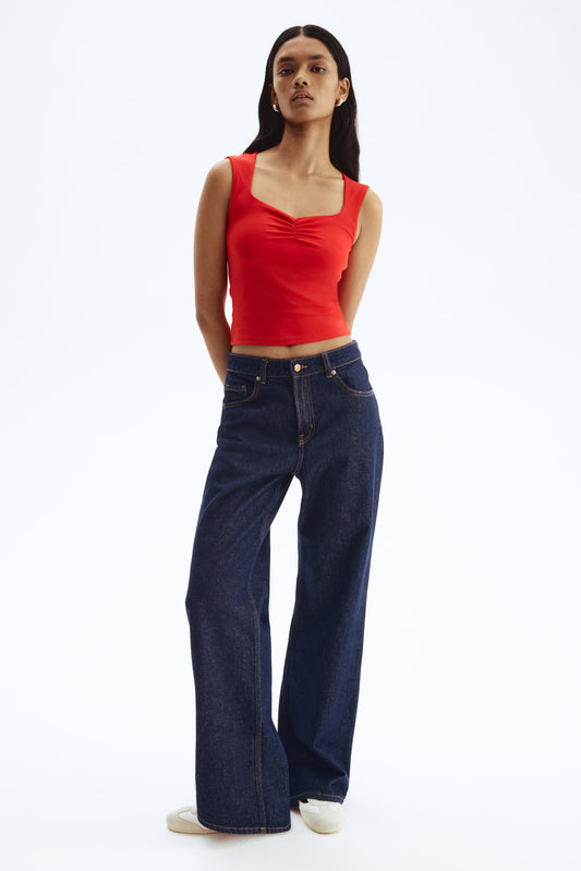 Gathered vest top Bright Red