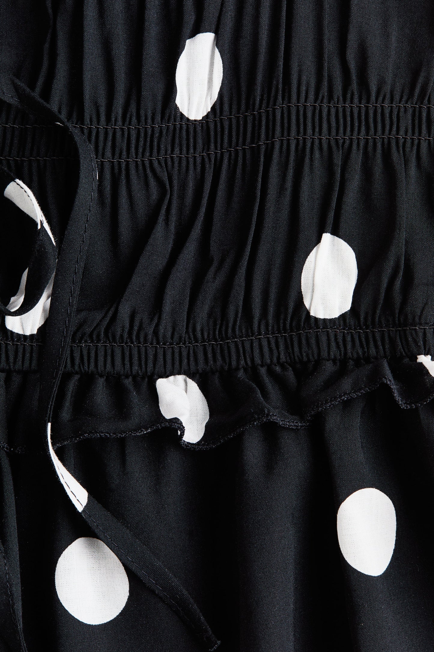 Tie-detail smocked top