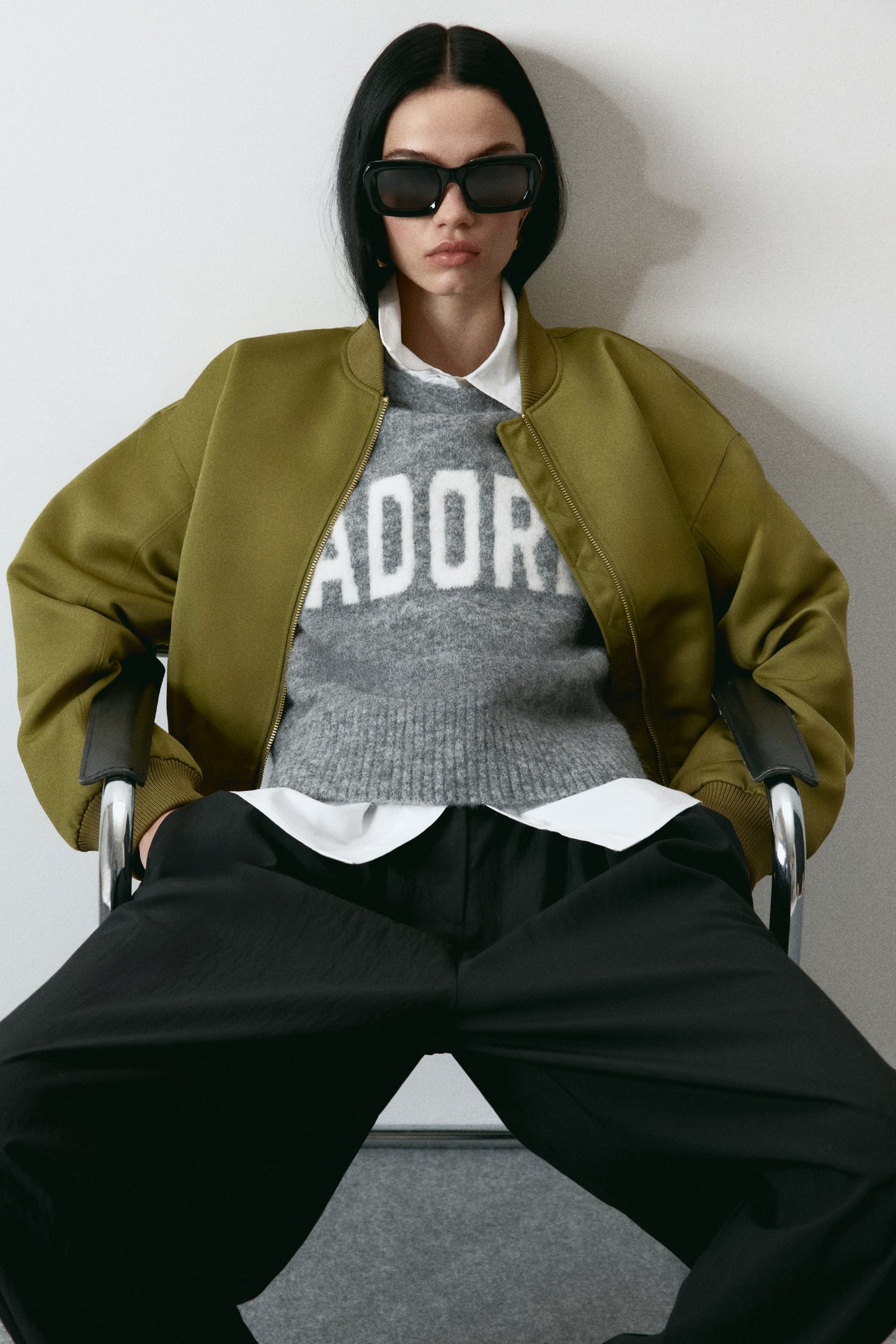 Jacquard-motif jumper Grey