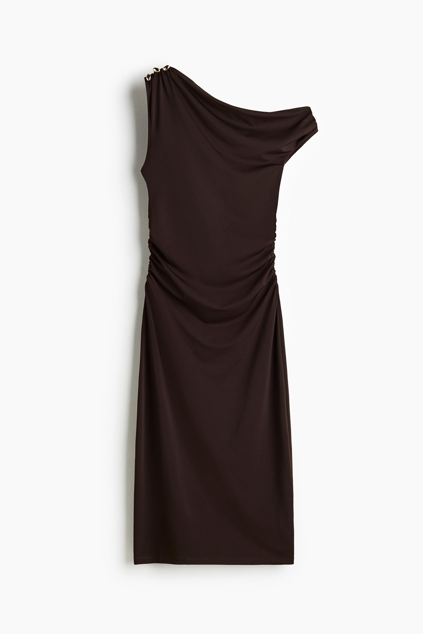 Draped one shoulder dress