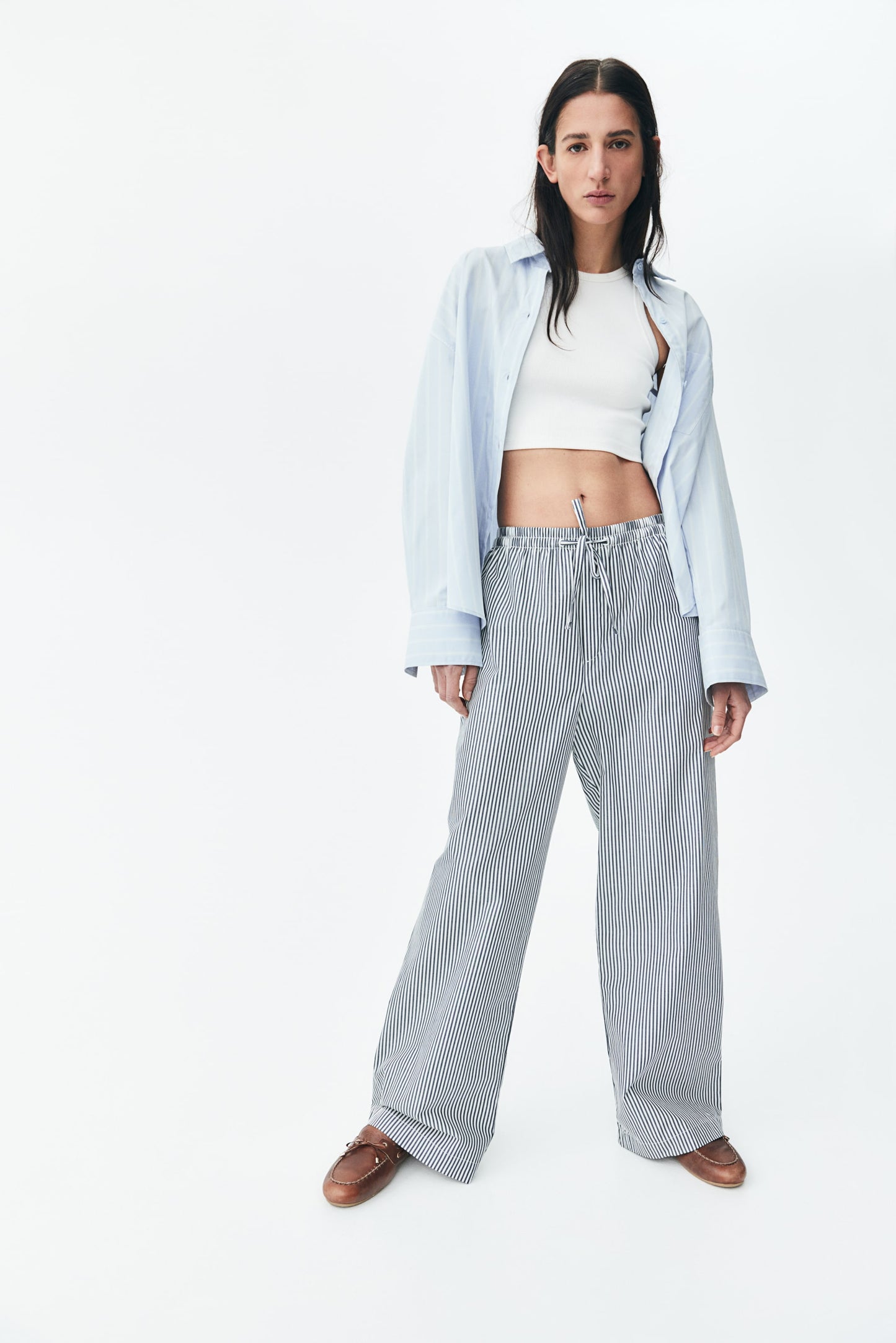 Cropped vest top White