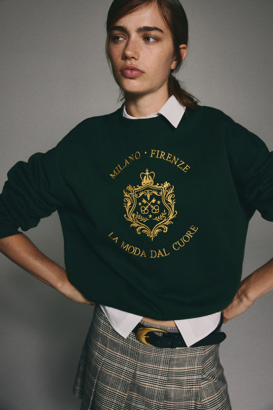 Milano Motif detail sweatshirt